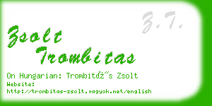 zsolt trombitas business card